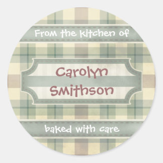 Pegatina Redonda Repostería y pastelería de la cocina de