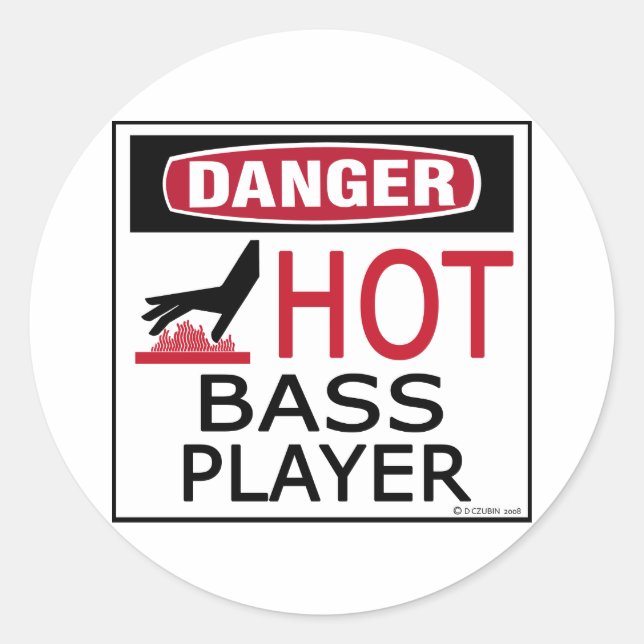 Pegatina Redonda Reproductor de Hot Bass (Anverso)