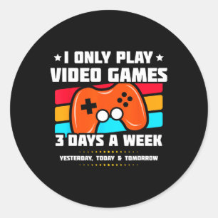 Pegatina Redonda Reproductor De Videojuegos - Pc Console Online Gam
