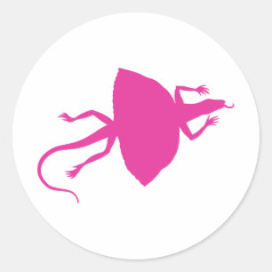 Pegatina Redonda Reptil rosa