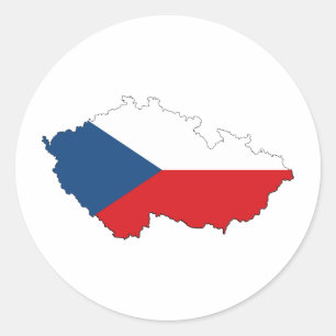 Pegatina Redonda República Checa CZ