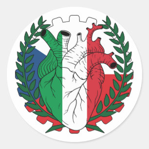 Pegatina Redonda República Checa Saint Josephs Italia