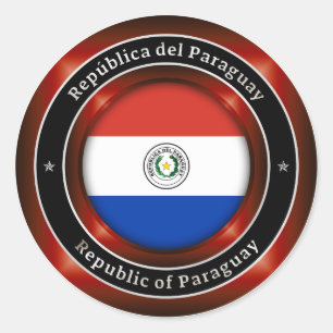 Pegatina Redonda República de Paraguay