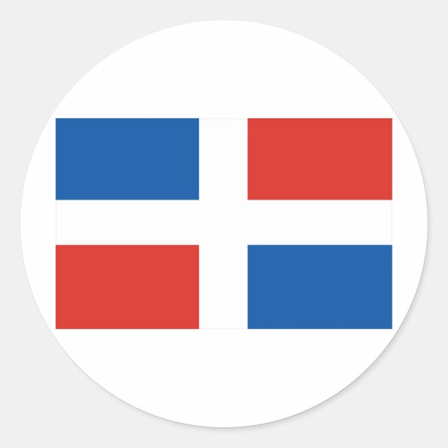 Pegatina Redonda República Dominicana (Anverso)