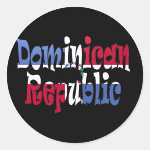 Pegatina Redonda República Dominicana