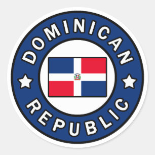 Pegatina Redonda República Dominicana