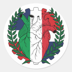 Pegatina Redonda República Dominicana Saint Josephs Italia