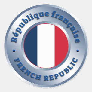 Pegatina Redonda República Francesa