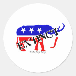 Pegatina Redonda Republicano Extintivo
