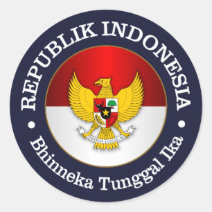 Pegatina Redonda Republik Indonesia