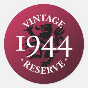 Pegatina Redonda Reserva 1944 del vintage