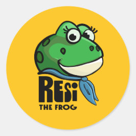 Pegatina Redonda Resi the Frog