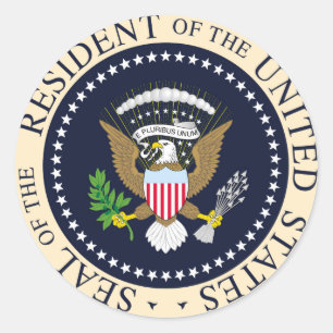 Pegatina Redonda Residente de los Estados Unidos
