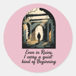 Pegatina Redonda Resilience Mental Health Awareness Sticker