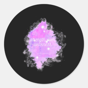 Pegatina Redonda Resistencia a la galaxia de debilidad - Conciencia