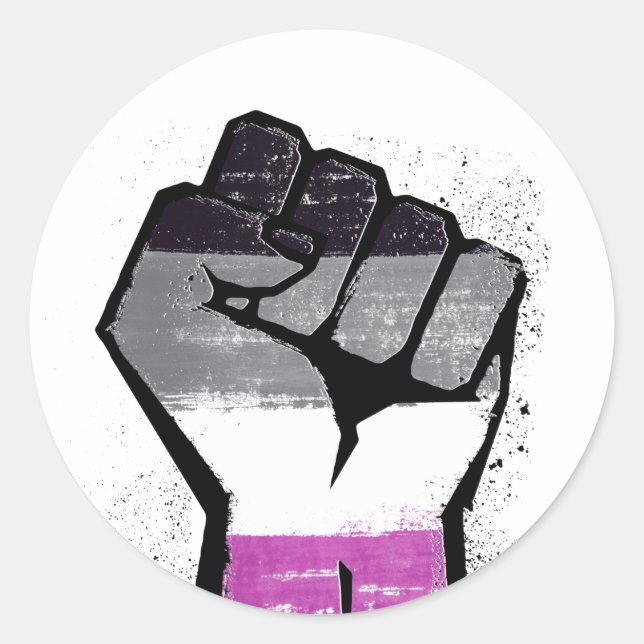 Pegatina Redonda Resistencia asexual (Anverso)