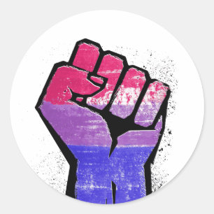 Pegatina Redonda Resistencia bisexual