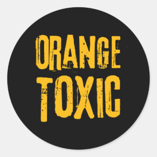 Pegatina Redonda Resistencia Política Naranja Tóxico Trump