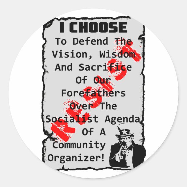 Pegatina Redonda ¡Resistid! (Anverso)