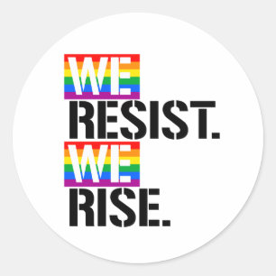 PEGATINA REDONDA RESISTIMOS A QUE AUMENTAMOS
