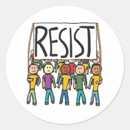 Pegatina Redonda Resistir