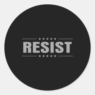 Pegatina Redonda Resistir a la protesta de Trump contra la política