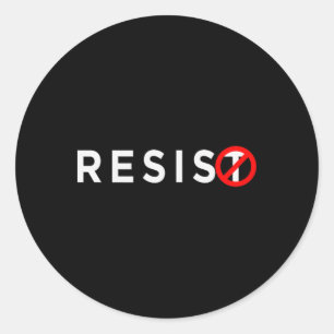 Pegatina Redonda Resistir a los camisas, oponerse a Trump, indivisi
