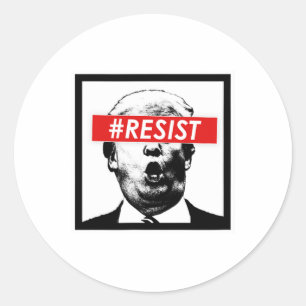 Pegatina Redonda Resistir a Trump