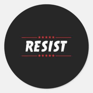 Pegatina Redonda Resistir a Trump 86 45 No a mi presidente Tee Impe