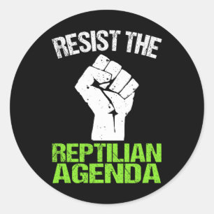 Pegatina Redonda Resistir la agenda republicana a la camiseta