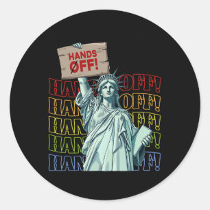 Pegatina Redonda Resistir Las Manos De La Vintage Nosotros, El Pueb