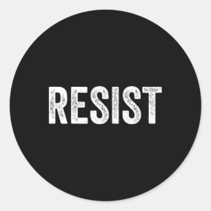 Pegatina Redonda Resistir Marcha de Protesta Anti-trump Política De
