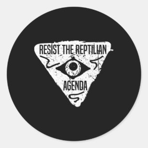 Pegatina Redonda Resistirse A La Divertida Conspiración De Los Repu