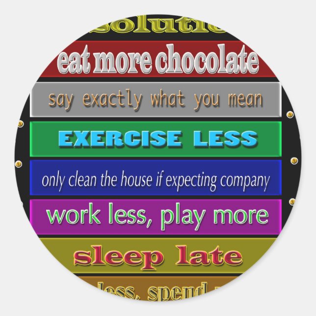 Pegatina Redonda resoluciones 2009 (Anverso)