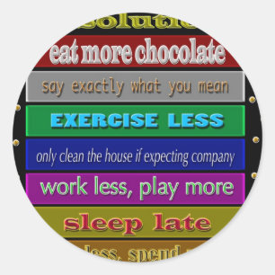 Pegatina Redonda resoluciones 2009