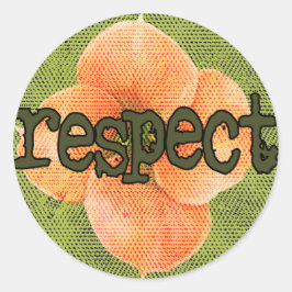 Pegatina Redonda Respect Sticker