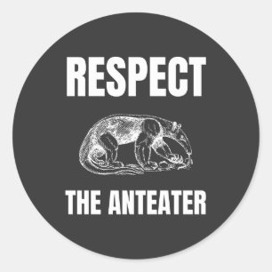 Pegatina Redonda Respetar al antéter