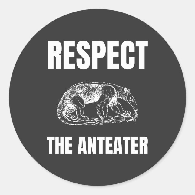 Pegatina Redonda Respetar al antéter (Anverso)