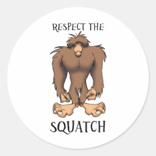 PEGATINA REDONDA RESPETE EL SQUATCH