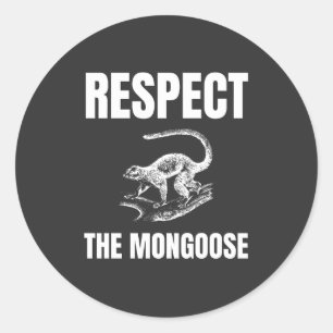 Pegatina Redonda Respeto a los mongoles