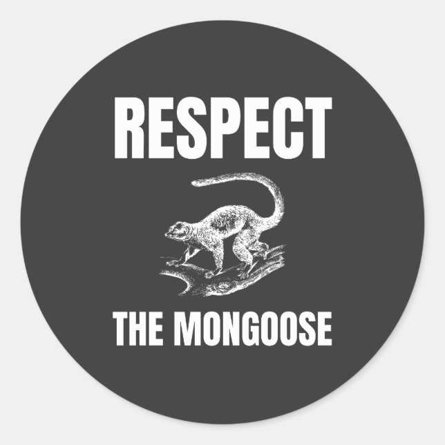 Pegatina Redonda Respeto a los mongoles (Anverso)