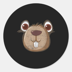 Pegatina Redonda Respeto al Día de la Graciosidad en Groundhog