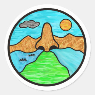 Pegatina Redonda respirar