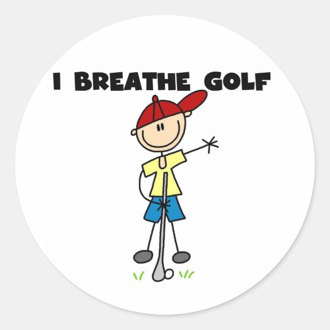 Pegatina Redonda Respiro Golf (Anverso)