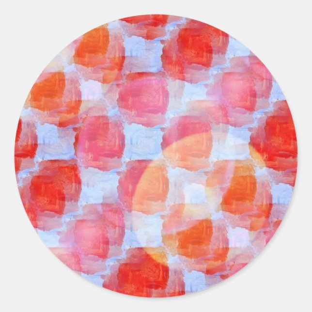 Pegatina Redonda Resplandor del fondo de textura de diseño (Anverso)