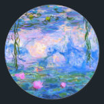 Pegatina Redonda Restauración de Water Lilies Claude Monet<br><div class="desc">Restauración de Water Lilies Claude Monet</div>
