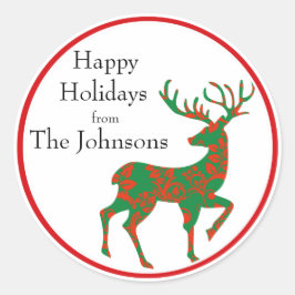 Pegatina Redonda Resto de vacaciones personalizado