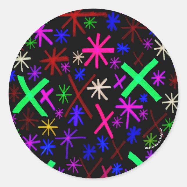 Pegatina Redonda Resumen (Anverso)