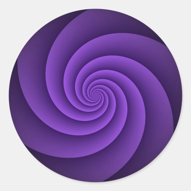 Pegatina Redonda Resumen Antecedentes Espirales suaves IV (Anverso)