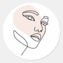 Resumen arte mínimo femenino de una sola línea